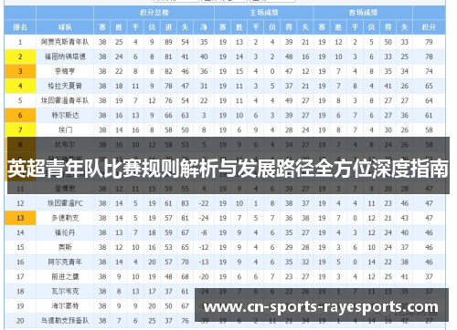 英超青年队比赛规则解析与发展路径全方位深度指南 英超青年队比赛规则解析与发展路径全方位深度指南